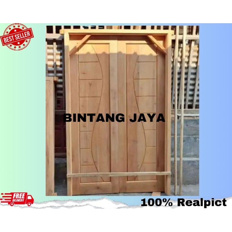 Kusen Dan Pintu Kayu kupu kupu Pintu Utama Rumah Model Kuputarung Minimalis Murah
