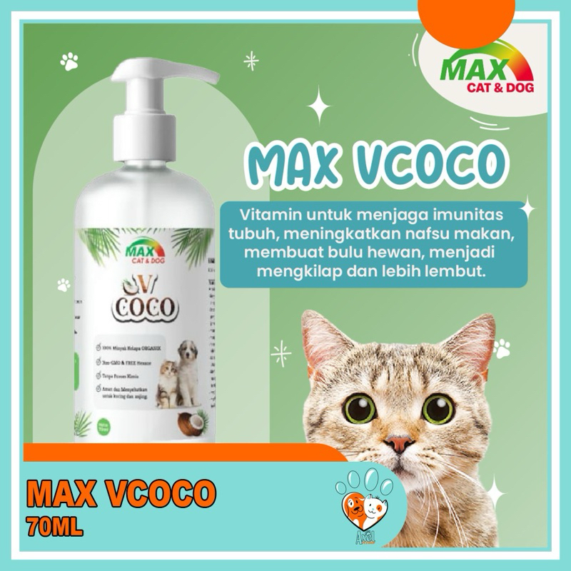 MAX VCOCO 60ML / Minyak Kelapa Untuk Kucing Anjing VCO
