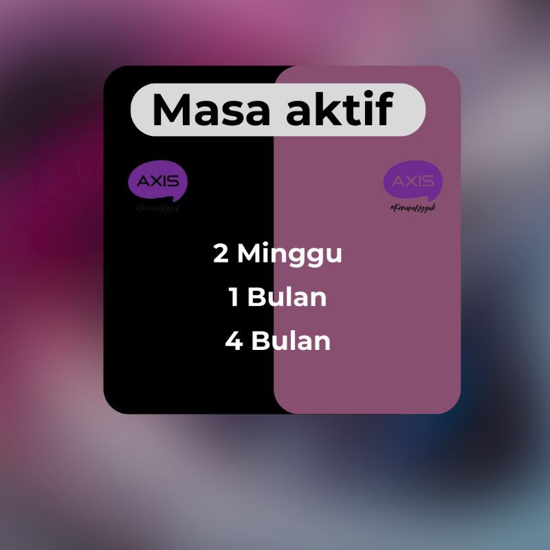 [ PROMO ] TAMBAH MASA AKTIF KARTU AXIS , AXIATA