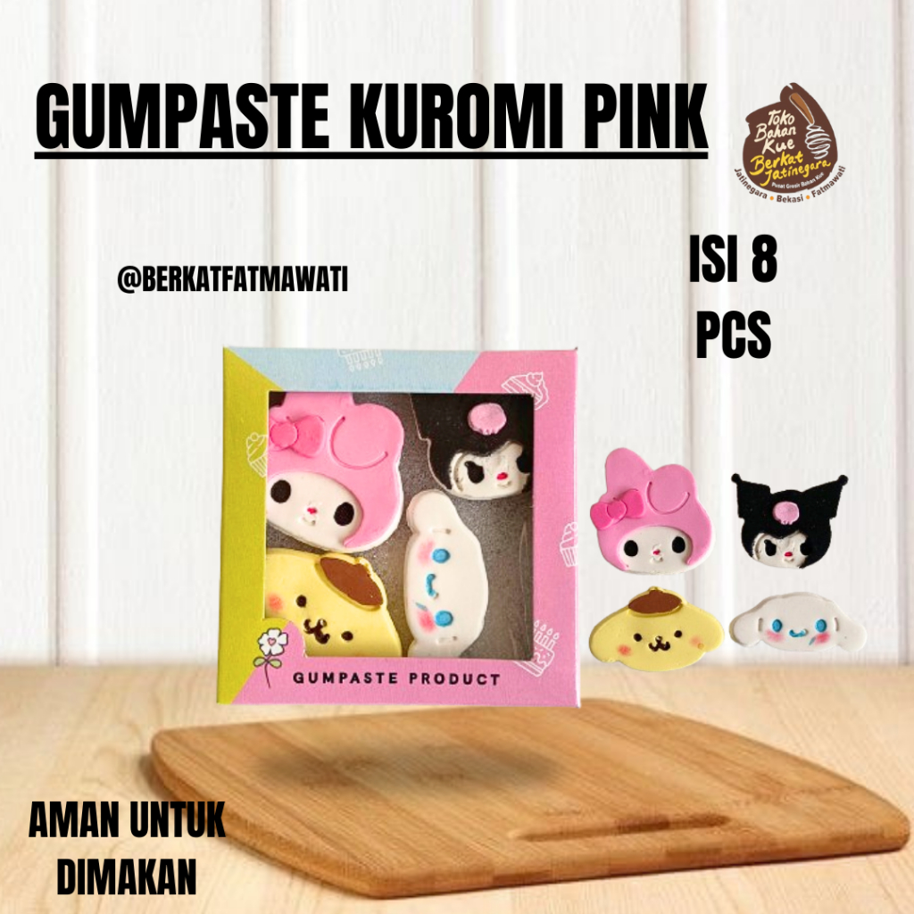 

GUMPASTE HIASAN KUE KUROMI / HIASAN DEKORASI KUE / KEMBANG GULA