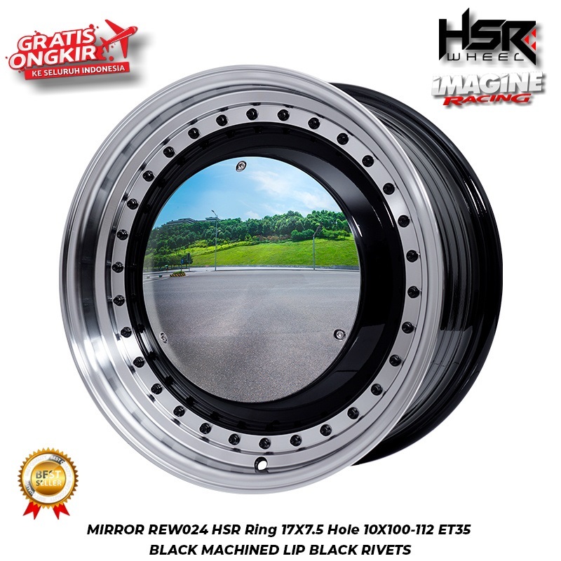 VELG MOBIL HSR MIRROR REW024 HSR RING 17X7,5 HOLE 5X100 & 5X112 ET35