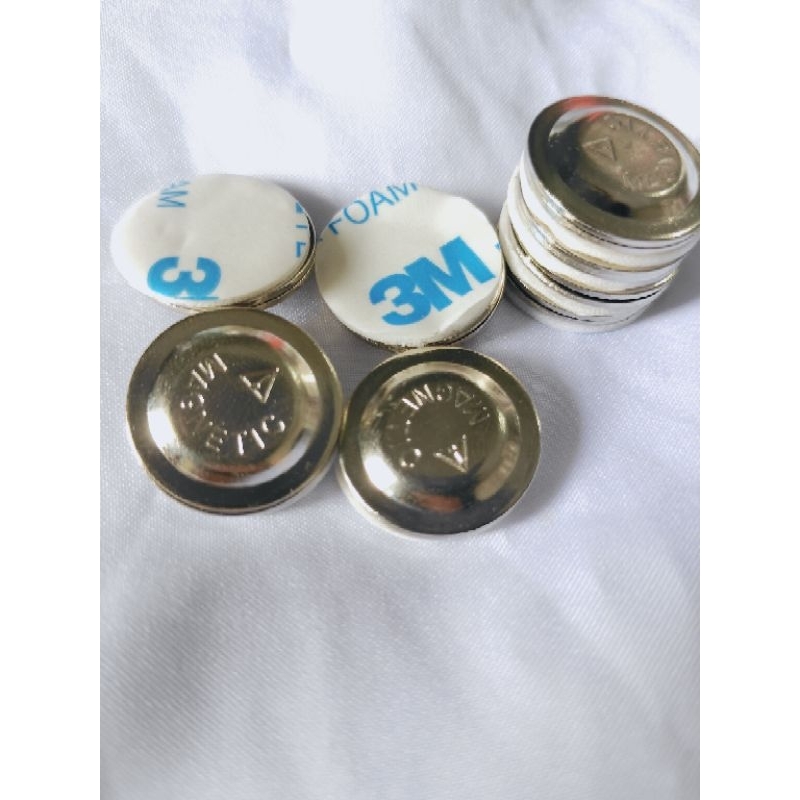 

⭐DIERS⭐Magnet caution bulat 20mm double tipe 3M/name tag satuan