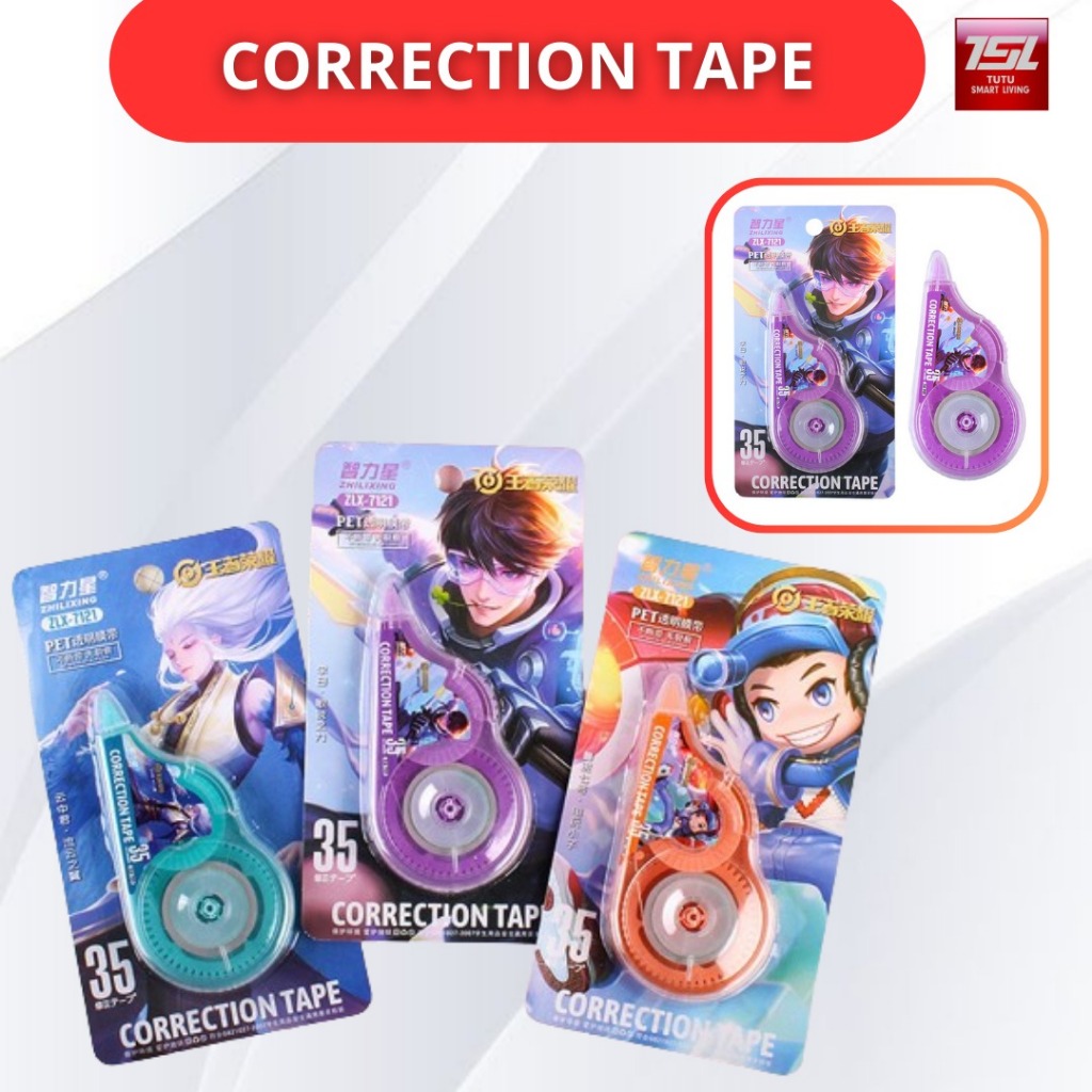 

TUTU Penghapus Pulpen Roll Correction Tape / Tip-X Kertas roller semi jumbo 35 M