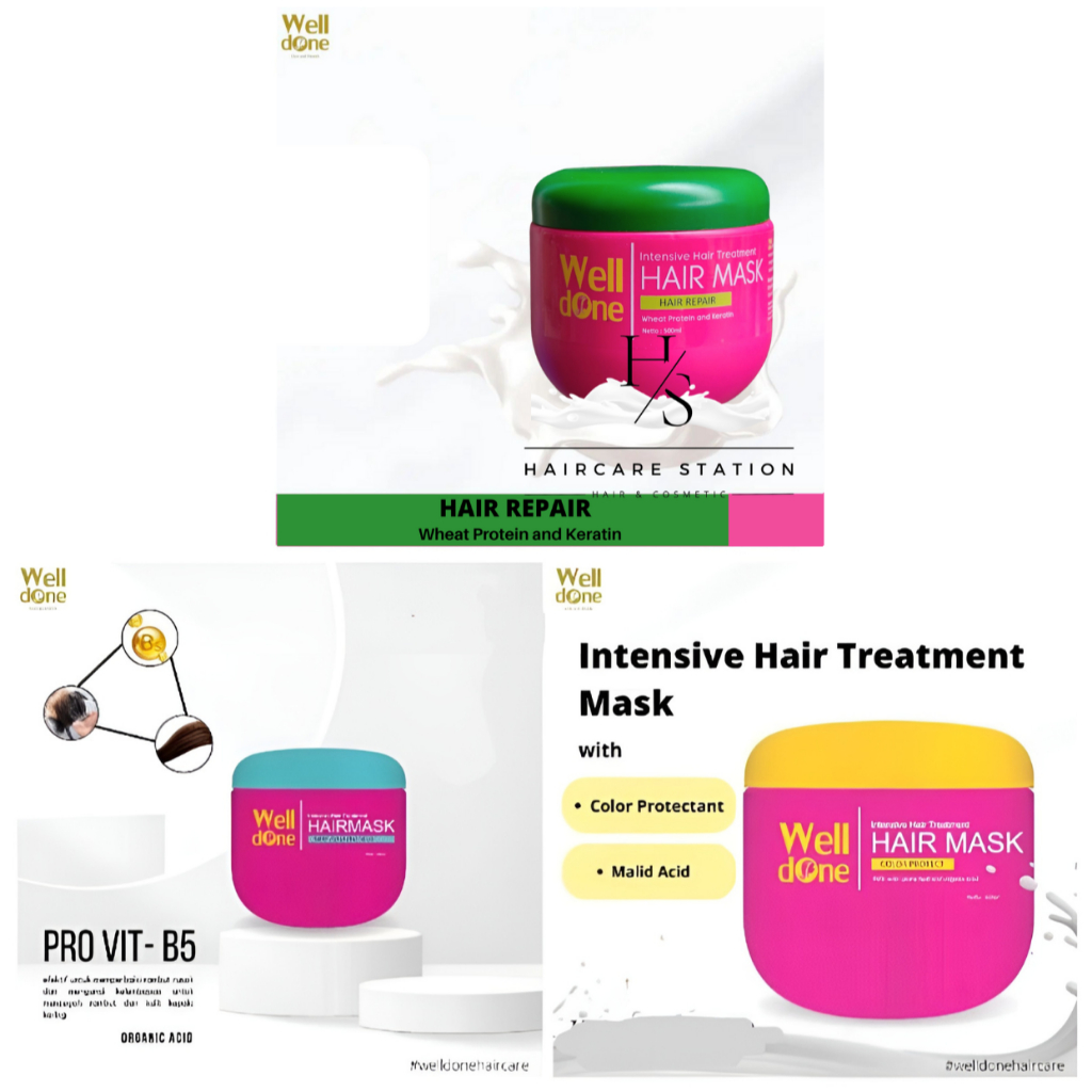 Welldone Hair Mask Hair Spa 500ML - Masker Rambut Welldone 500ML
