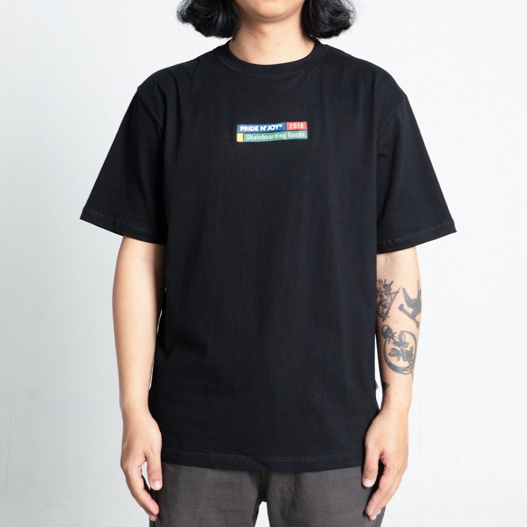 Pride N Joy - T-Shirt Regular Fit Black Graphic Skateboarding Goods Tee