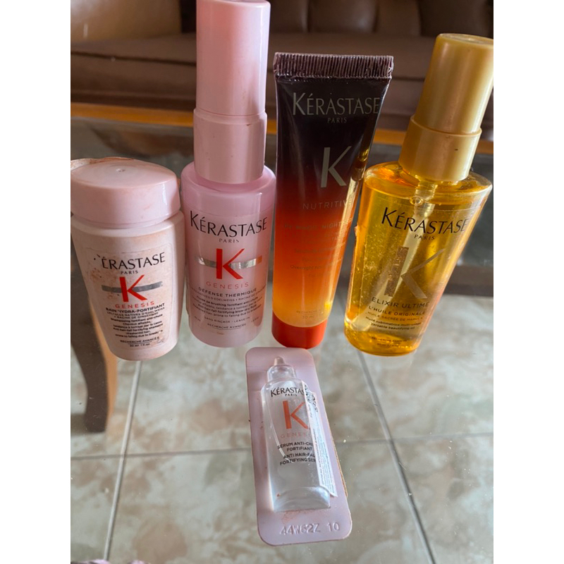 KERASTASE SET SHAMPOO SERUM HAIR OIL