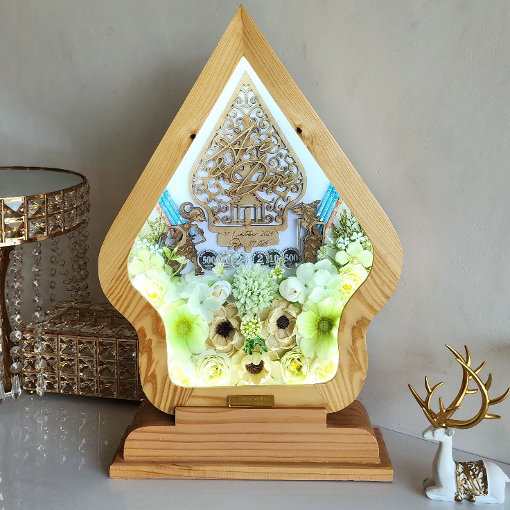 Replika Mahar Nikah Aksara MDF/PLYWOOD lampu LED