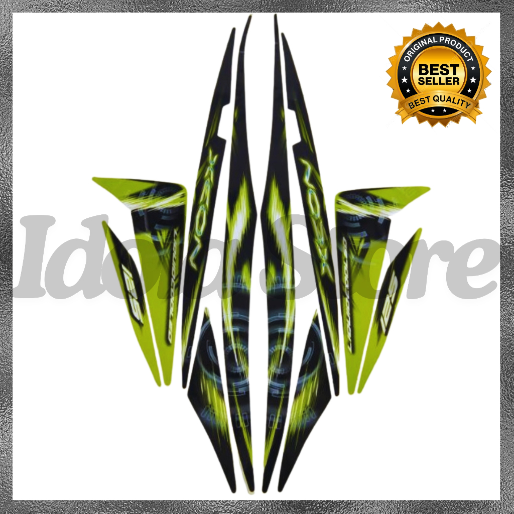 Stiker Striping Yamaha Xeon 125 2012 Hijau List Body Motor Yamaha Xeon 125 2012 Terbaik