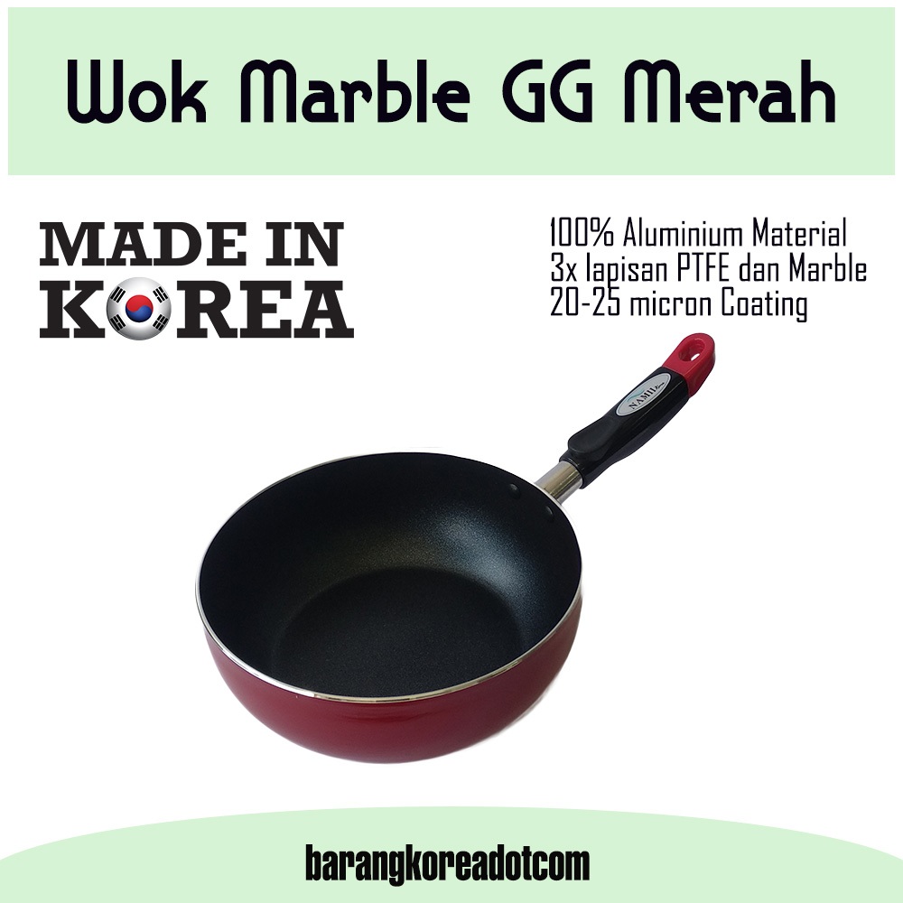 Wok Pan Marble Akebonno / Wajan Kuali Penggorengan lapisan Marmer Akebonno / Wok Pan Korea Akebonno 