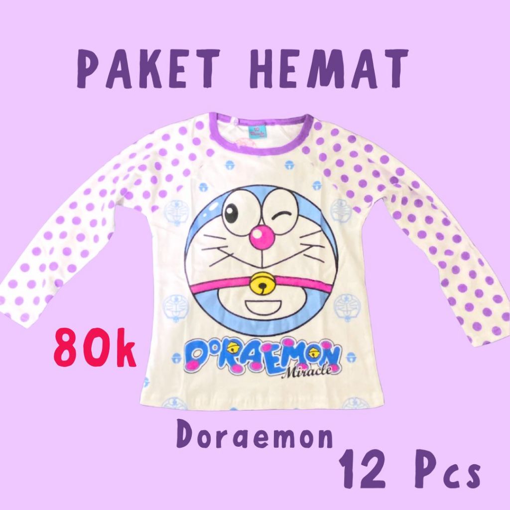 Baju Anak Doraemon Lusinan Paket Jualan Baju Anak Murah Banget Grosir