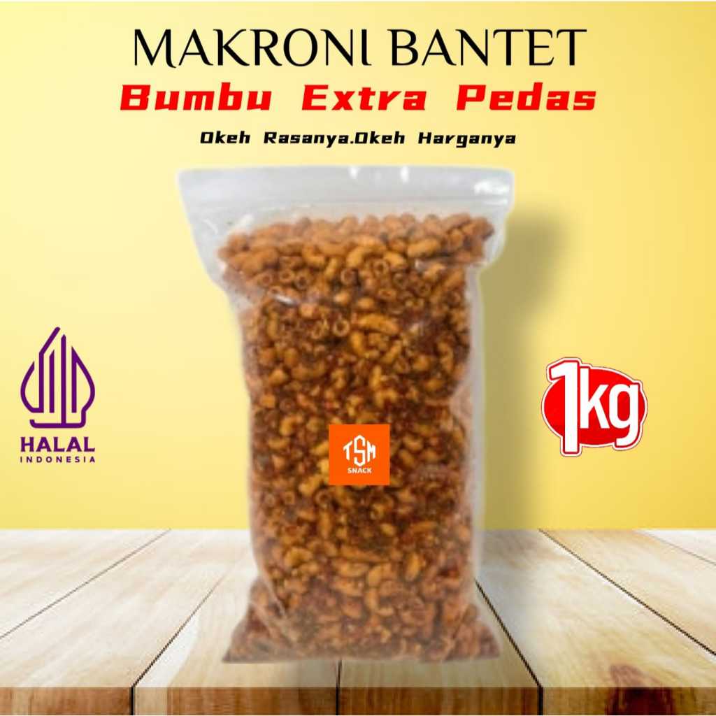 

Makroni Bantet 1 KG Bumbu Gurih Pedas Daun Jeruk