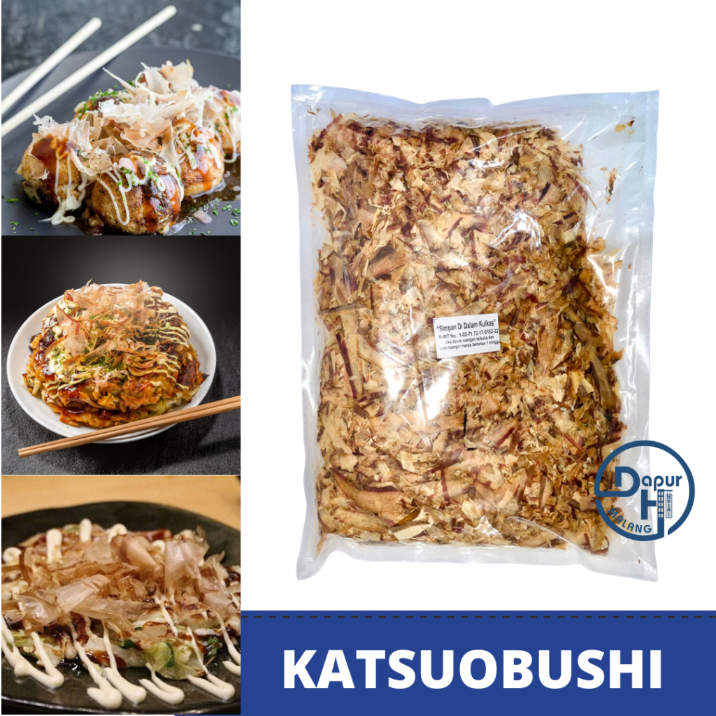 

KATSUOBUSHI Bonito Flakes 1 Kg Halal │ Taburan Takoyaki Katsuo Bushi Serutan Ikan Cakalang--MLG