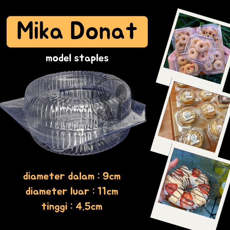 [isi 50] mika donat donut mika bening transparan mika donat isi 1