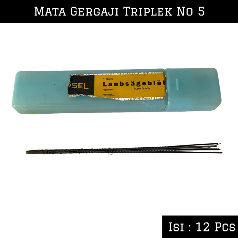 (12 Pcs) Mata Gergaji Triplek Kayu Kassel No. 5 1 Ikat | Mata Gergaji Ukir