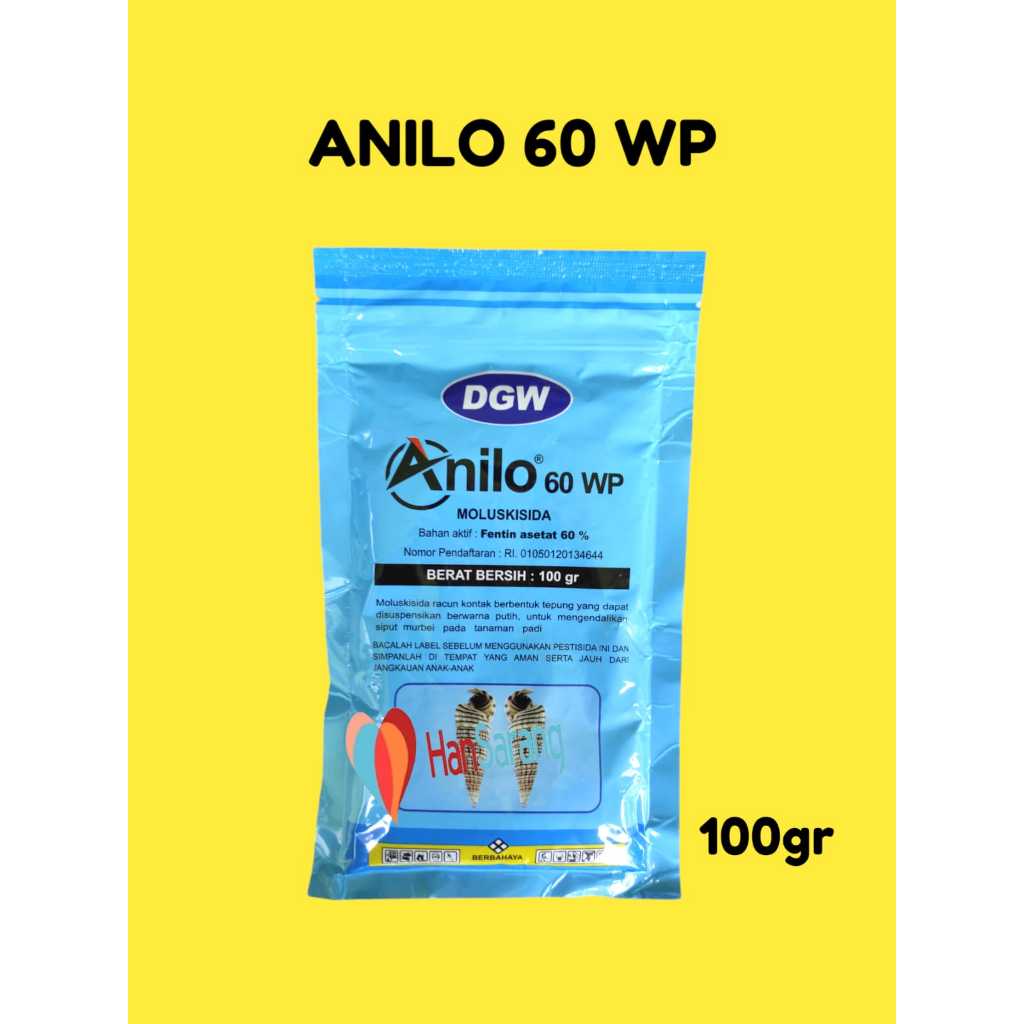 MOLUSKISIDA RACUN SIPUT KEONG Anilo 60WP @100 gram obat keong sawah