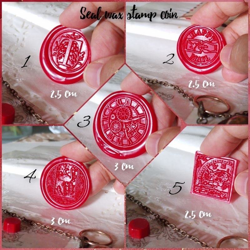 

Seal wax stamp coin siap pakai untuk surat menyurat / stempel segel lilin vintage