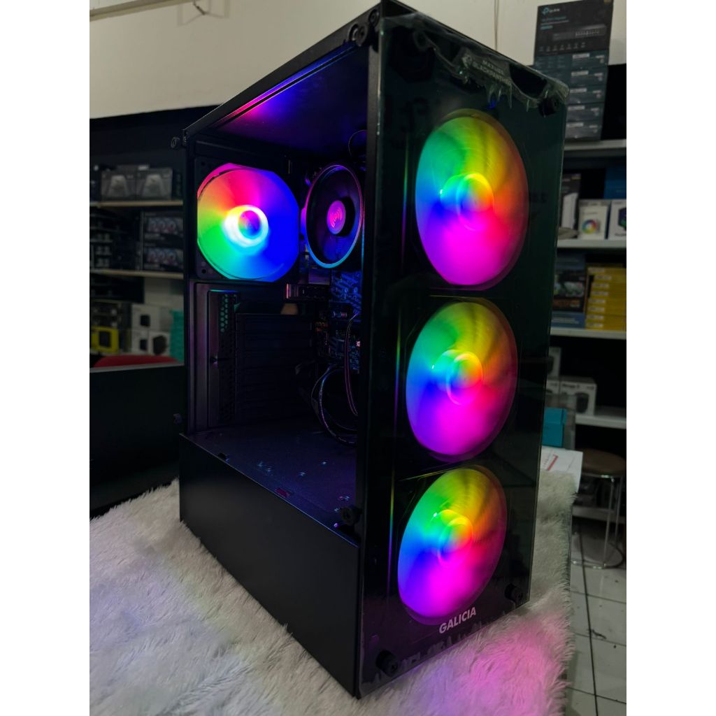 pc gaming full set i5 10400f ram 32gb ssd 1tb nvme vga 8gb ddr6 layar gaming 24 inch