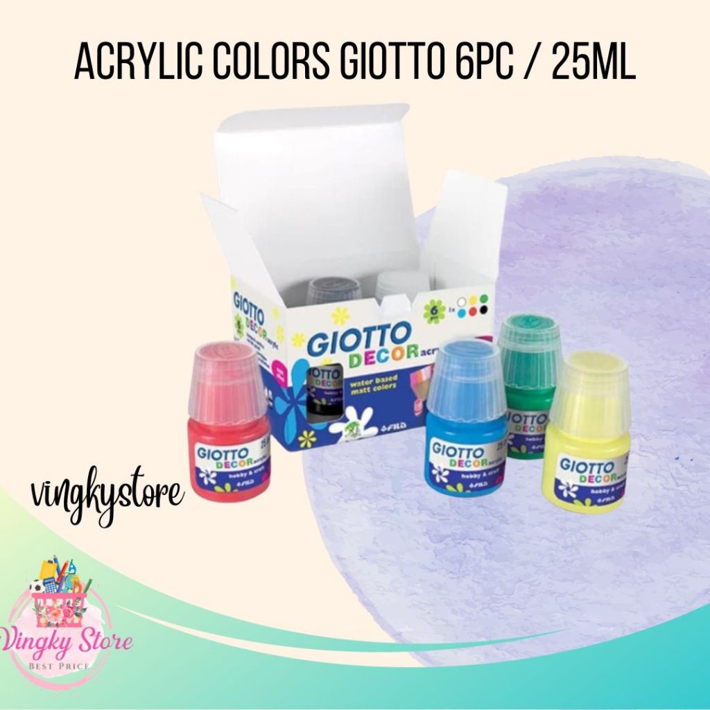 

Cat Acrylic / Decor Acrylic Giotto 25ml Set 6 Warna