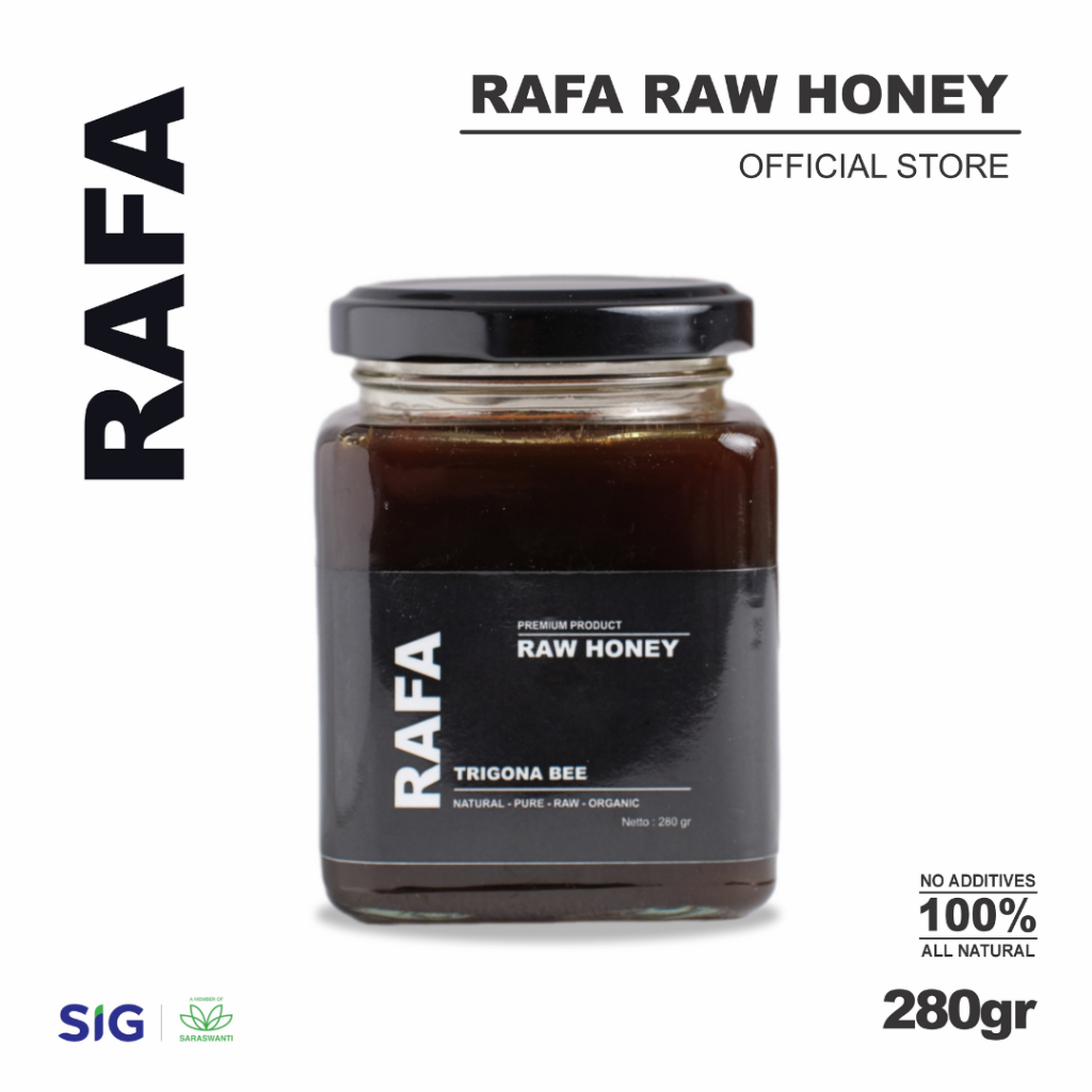 

Rafa Raw Honey Madu Trigona Bee Murni Asli 100% Tanpa Campuran 280gr