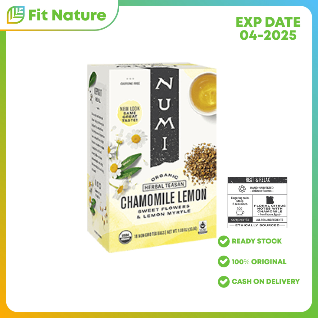 

Teh Celup Organik Organic Chamomile Lemon Tea Numi 30.6 g