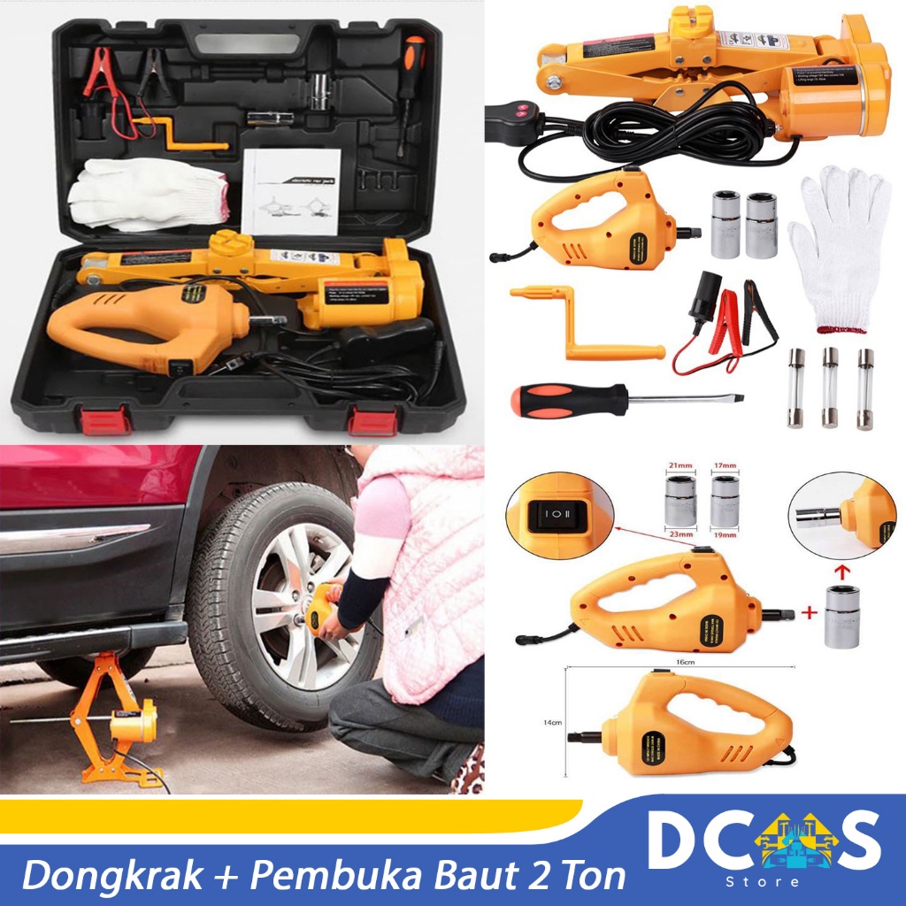 Dongkrak Mobil Elektrik + Pembuka Baut - Electric Jack for Car 2 Ton