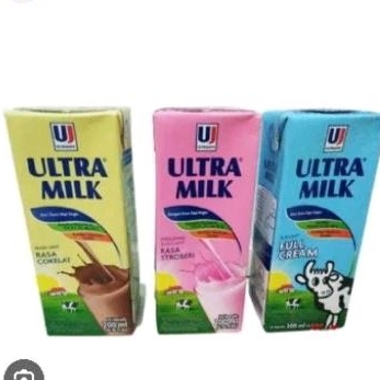 

Ultra Milk 200ml Full Cream, Coklat, Strowbery