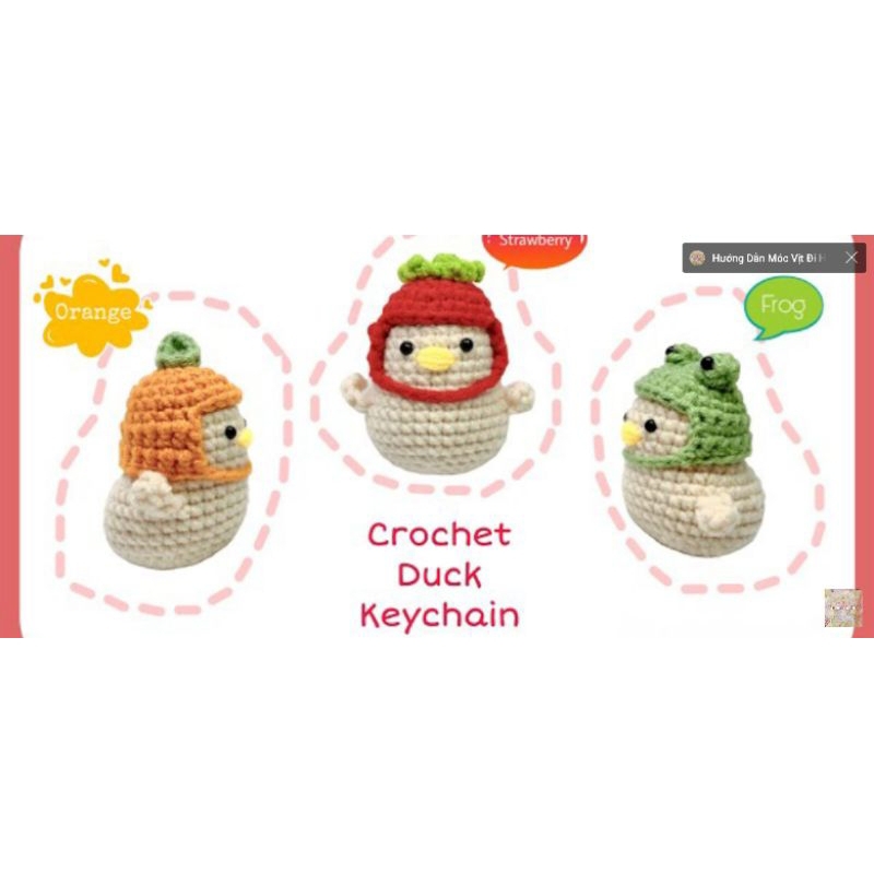 Duck with Helmet / Bebek Helm - Amigurumi / Boneka Rajut