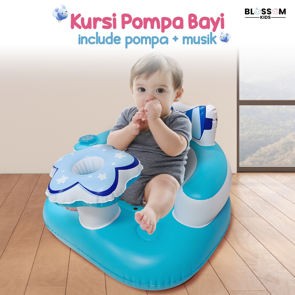 Kursi Sofa Duduk Bayi Kursi Pompa Bayi Kursi Balon Bayi Motif Pita