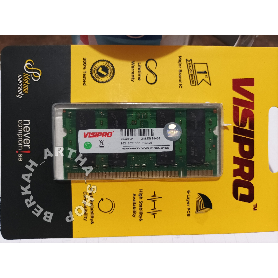 RAM Sodim Laptop DDR2 2GB PC6400 Visipro - AData