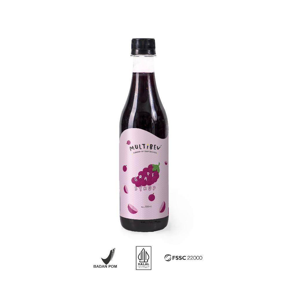 

Multibev Syrup Rasa Anggur, Sirup Halal Minuman Kekinian ala Kafe grape botol pouch