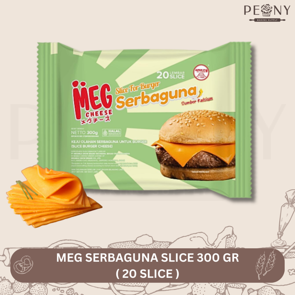 

MEG KEJU SERBAGUNA UNTUK BURGER 300 GR / MEG KEJU SERBAGUNA SLICE BURGER 20 SLICE / KEJU SERBAGUNA SLICE / MEG KEJU SERBAGUNA
