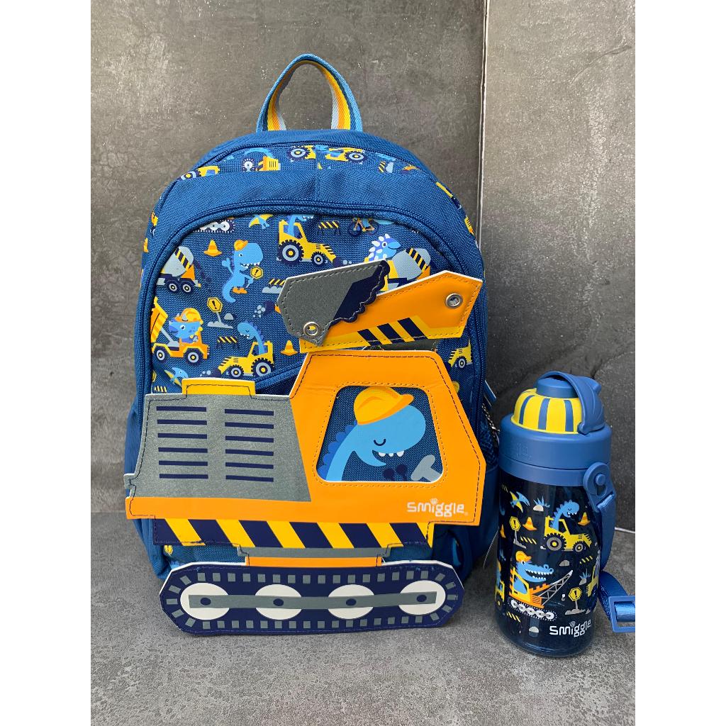 SMIGGLE BIG DREAMS JUNIOR BACKPACK & BOTTLE SET EXCAVATOR - TAS DAN BOTOL SMIGGLE