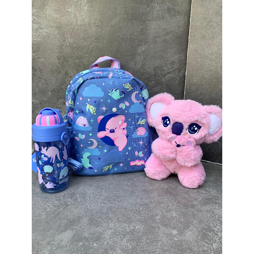 SMIGGLE BIG DREAMS TEENY TINY DETACHABLE PLUSH BACKPACK & BOTTLE SET KOALA - TAS DAN BOTOL SMIGGLE