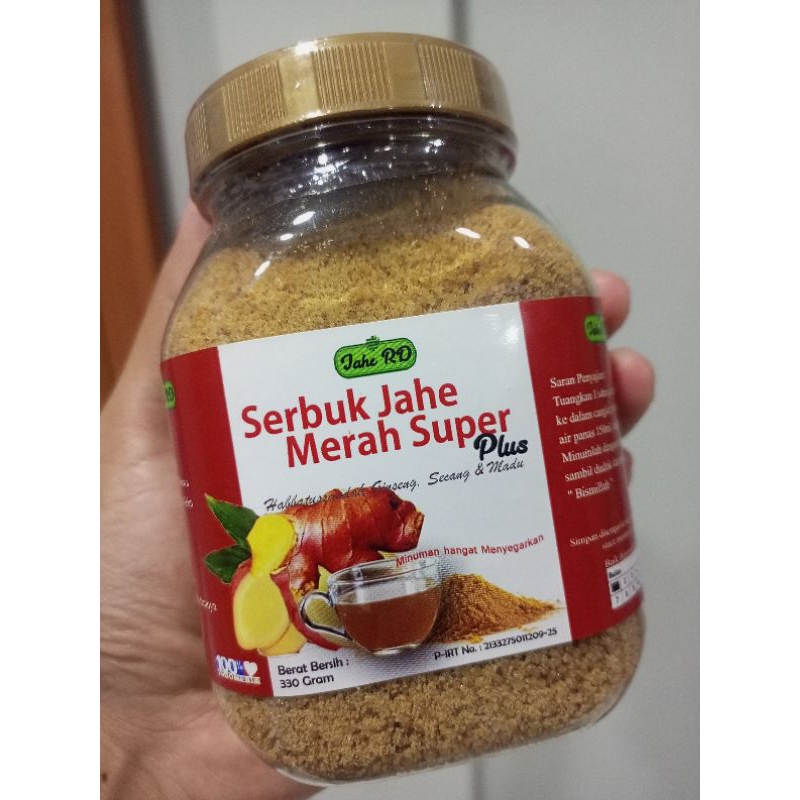 

Serbuk Jahe Merah Super Plus Habbatussauda, Ginseng, Madu, Gula Aren Tebu, Umbi Mahkota Dewa Dan Rempah-rempah lainnya