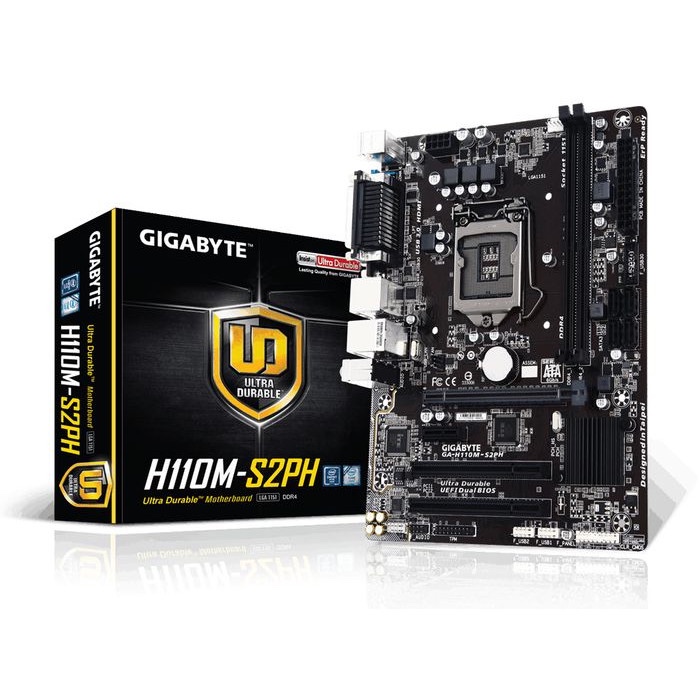 MOTHERBOARD GIGABYTE GA-H110M-S2PH (LGA1151, H110, DDR4, SATA3) | H110M S2PH