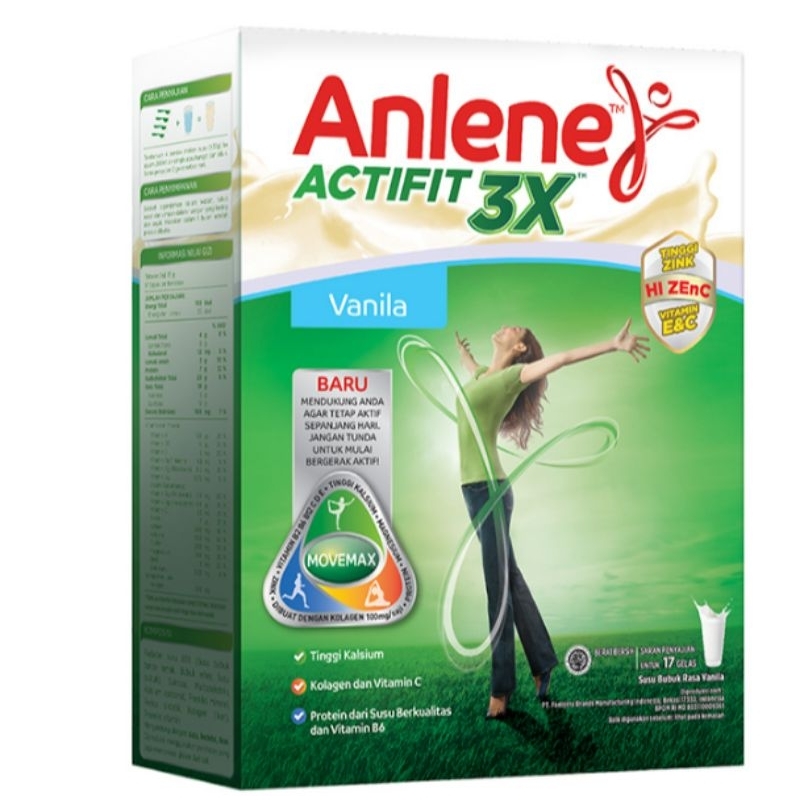 

Anlene Actifit 3x Susu Bubuk Vanila 580 gram