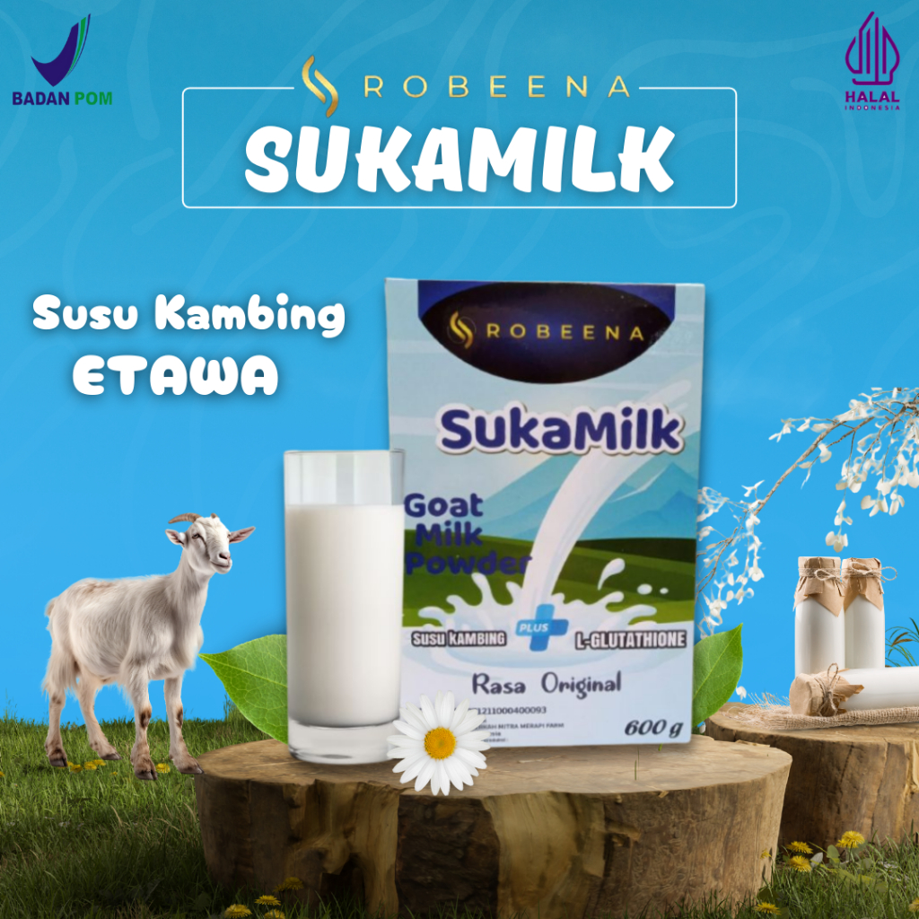 

Susu Kambing Etawa Robeena Sukamilk Varian 200gr dan 600gr