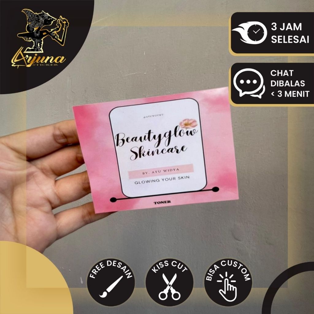 

SPC 13 1-7 Arjuna Cetak Stiker Chromo Kotak Label Makanan Print Sticker Custom Kemasan Termurah
