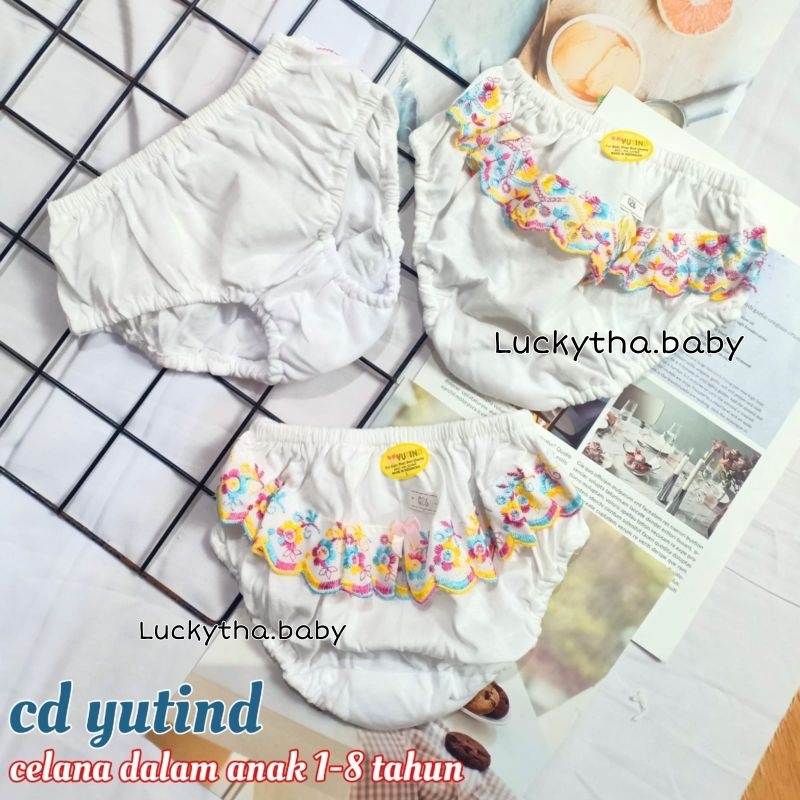 1pc_ CD Anak perempuan yutind 026 renda  / CD anak yutind/ celana dalam anak yutind renda 026