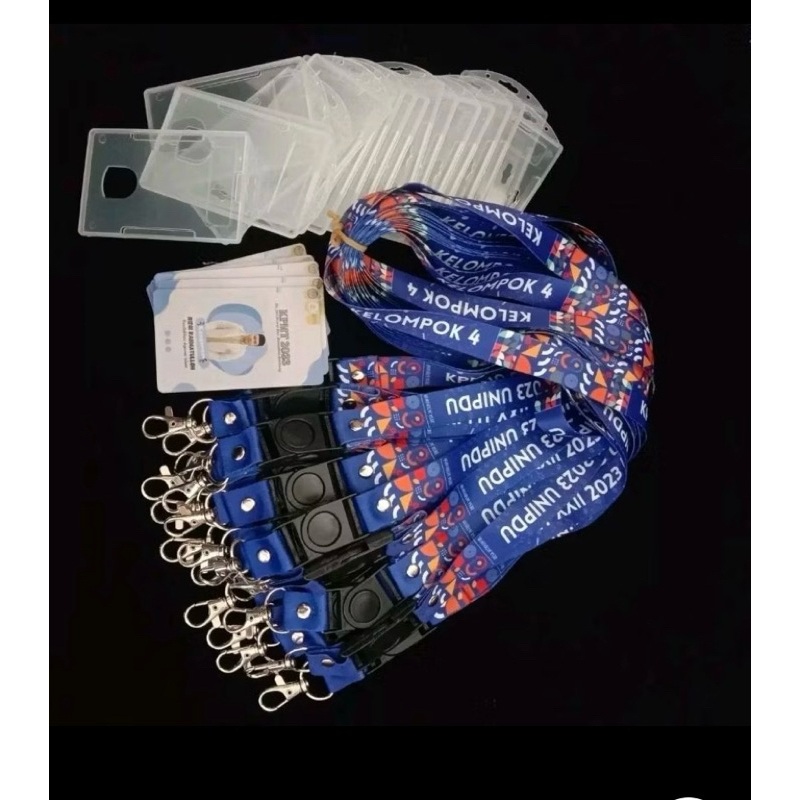 

Tali Lanyard Costum 1set, Cetak 1/2 Sisi