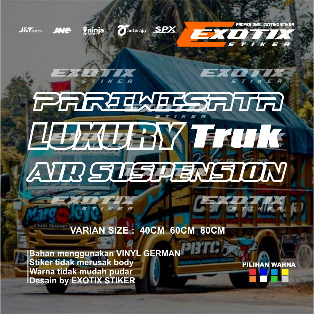 Stiker kaca luxury truk mobil truk pickup cutting stiker variasi kaca mobil