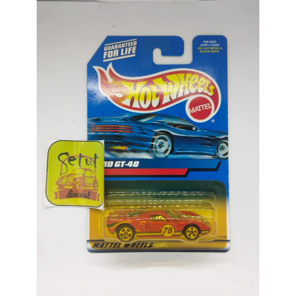HOT WHEELS HOTWHEELS FORD GT-40 MERAH RED BLUE CARD