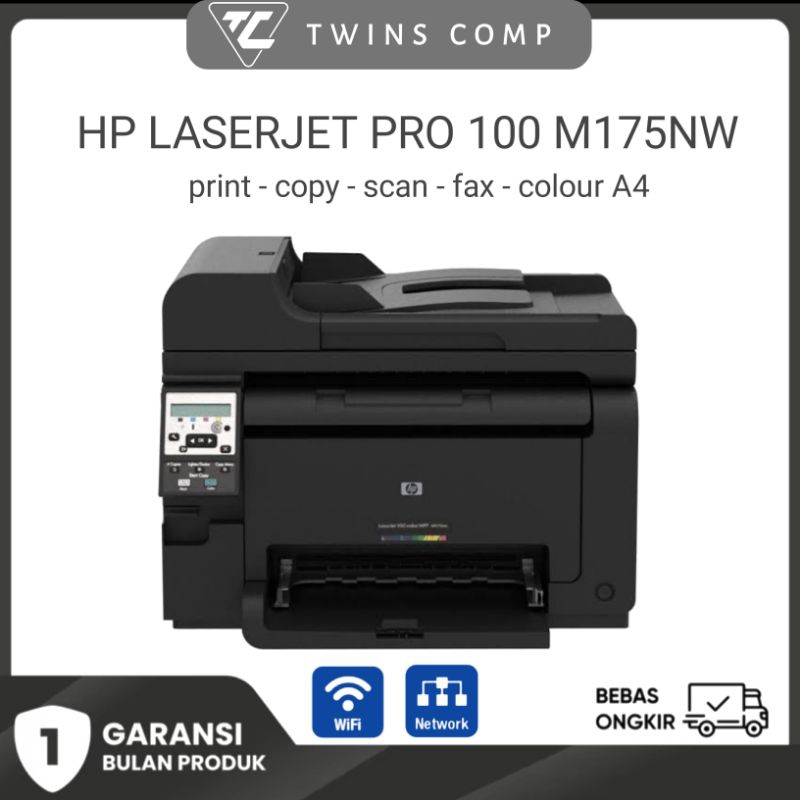 Printer fotocopy warna HP LaserJet 100 M175nw wireless ready