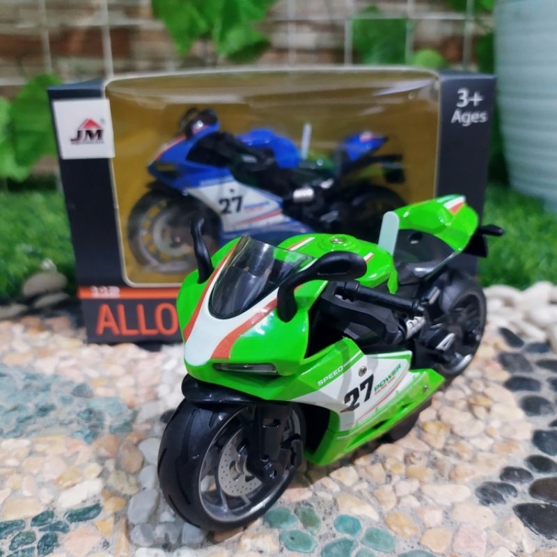 diecast classic motor sport - miniatur motor balap - mainan edukatif anak