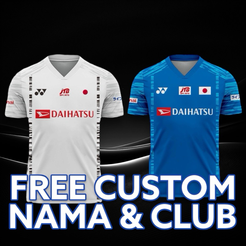 JERSEY BADMINTON JAPAN OPEN DENMARK 2022 FULL PRINTING