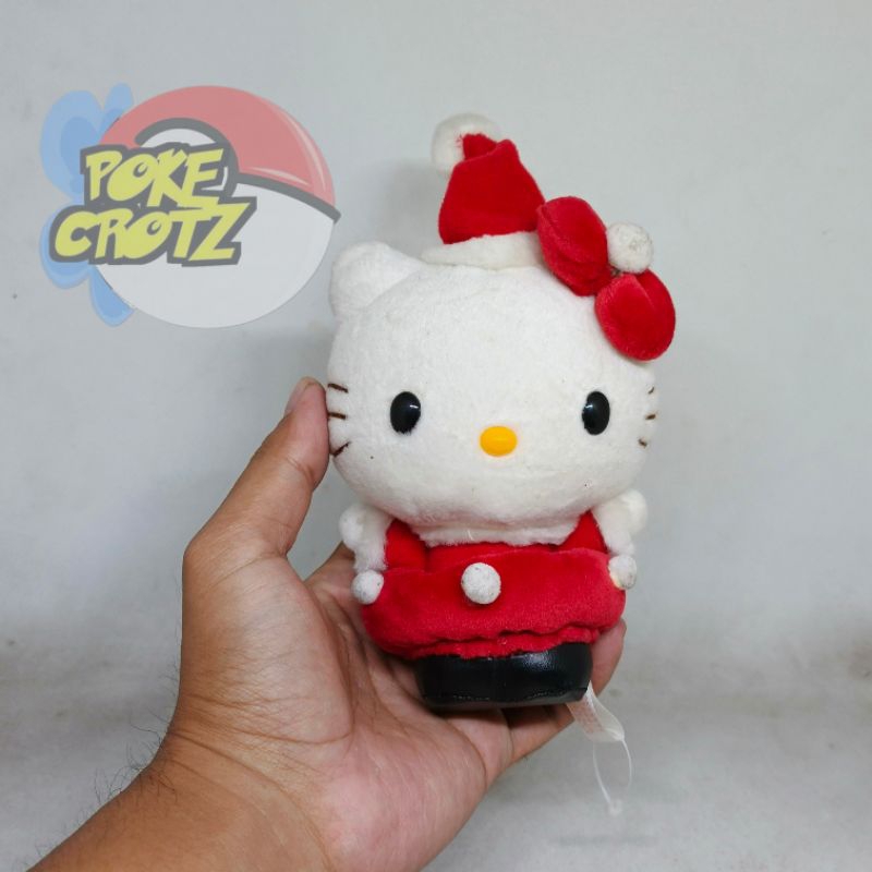 Boneka hello kitty natal mini MINUS SAYAP HILANG eikoh plush 14cm