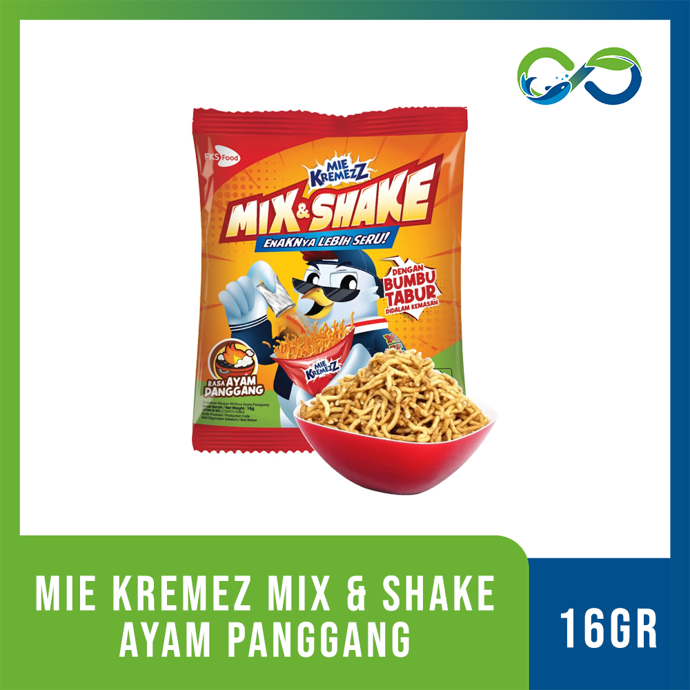 

[AquaEcoFarm] Mie KREMEZZ Mix & Shake Snack Mi Kremes Ayam Panggang per 10pcs Bandung