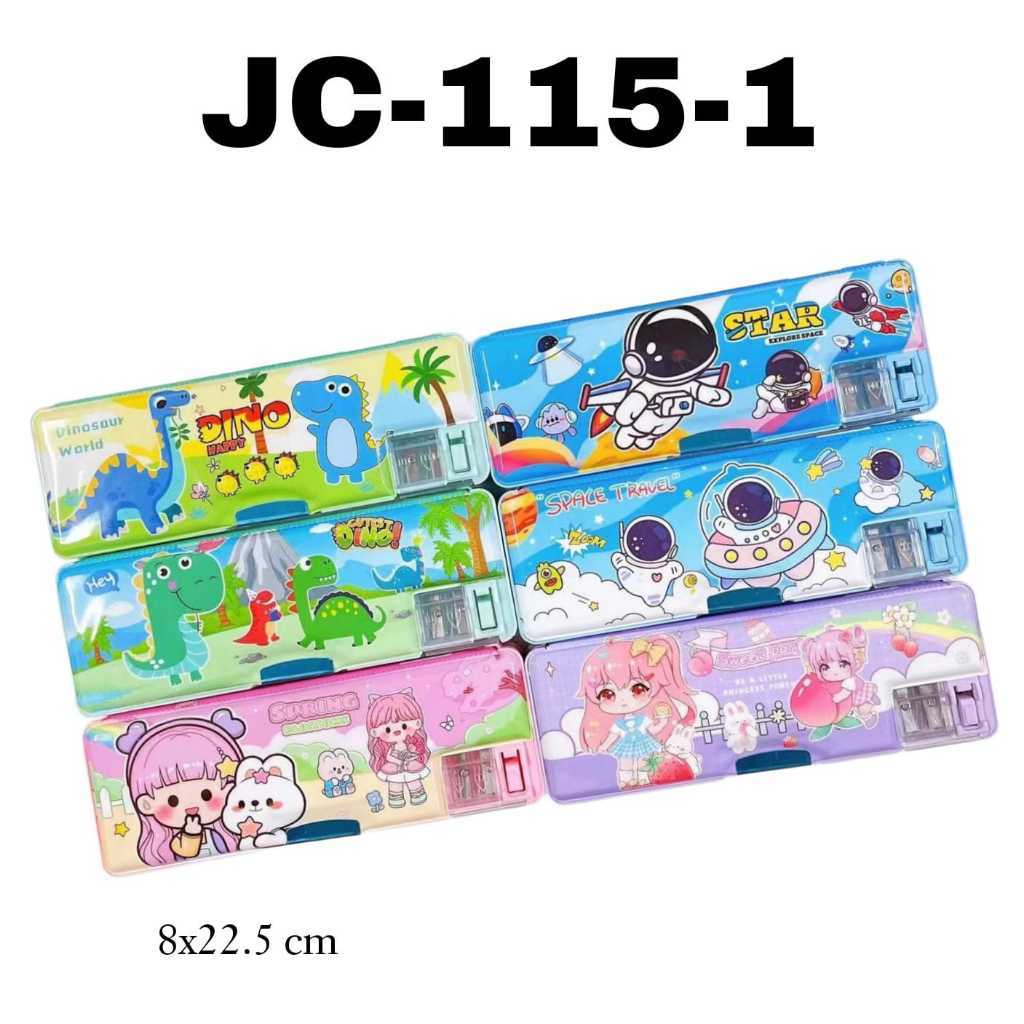 

Tempat Pensil Magnet Serutan 2 Lubang Karakter Fancy JC 115-1 Dino Momo Girl Astronot