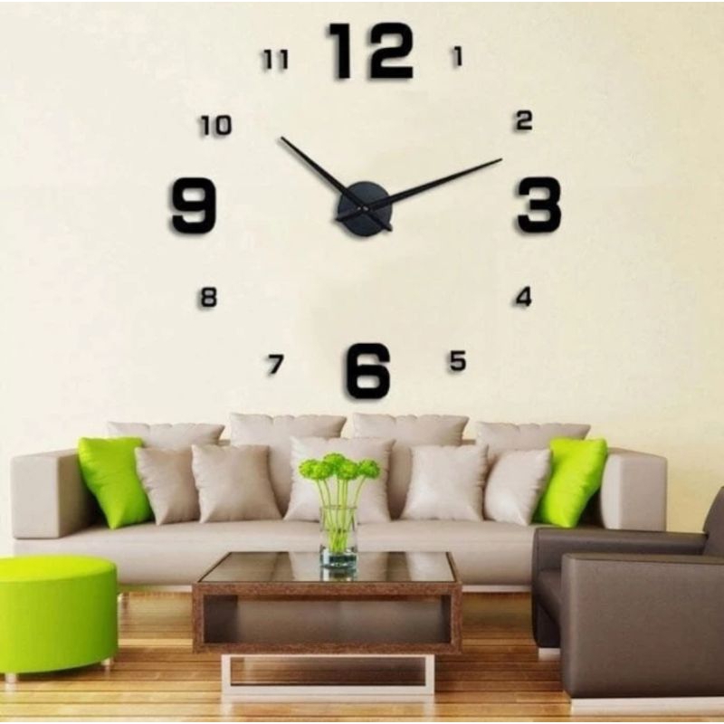 Jam Dinding Shenar Tempel Tembok Besar / Jam dinding DIY Jumbo