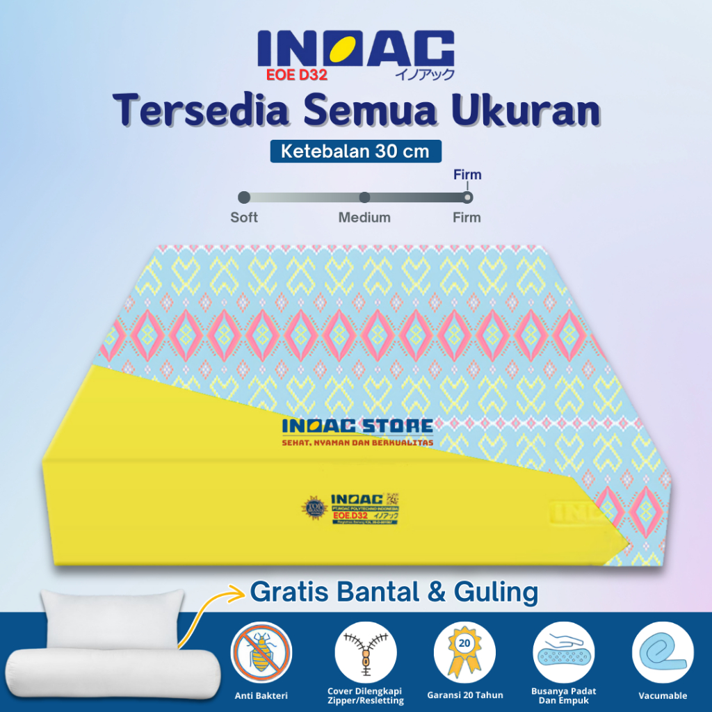 Kasur Original Busa Inoac Eoe Density 32 Tebal 30 cm Garansi 20Tahun Semua Ukuran Asli Murah Inoac S
